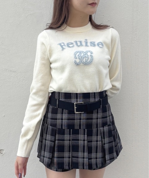 one way（ワンウェイ）の「フェザーロゴニット（ニット/セーター・レディース・ベージュ/ネイビー/ホワイト/ピンク・FREE）」の7枚目の写真