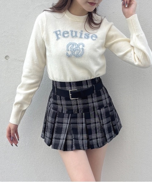 one way（ワンウェイ）の「フェザーロゴニット（ニット/セーター・レディース・ベージュ/ネイビー/ホワイト/ピンク・FREE）」の10枚目の写真