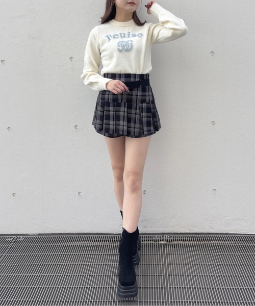 one way（ワンウェイ）の「フェザーロゴニット（ニット/セーター・レディース・ベージュ/ネイビー/ホワイト/ピンク・FREE）」の12枚目の写真