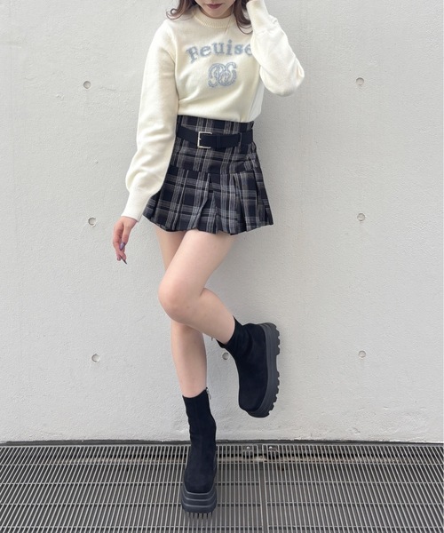 one way（ワンウェイ）の「フェザーロゴニット（ニット/セーター・レディース・ベージュ/ネイビー/ホワイト/ピンク・FREE）」の14枚目の写真