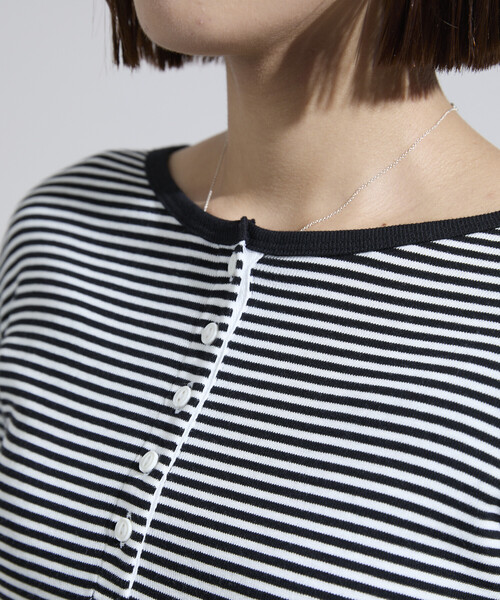 FREAK'S STORE(フリークスストア)の「<新色追加>調温素材 INKEEP ヘンリーネックトップス/インキープ ヘンリーネックロンT(Tシャツ/カットソー・レディース・レッド/オフホワイト/その他/ブラック/その他15/ブルーグリーン・フリ-)」の10枚目の写真