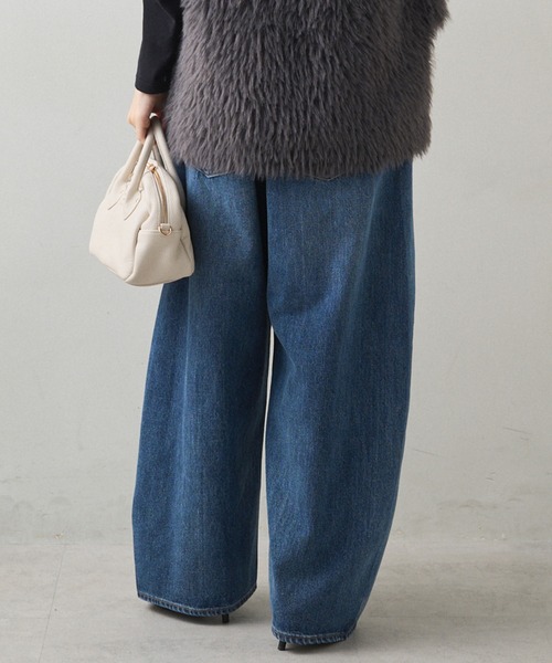 PUAL CE CIN(ピュアルセシン)の「コーンデニム 3Dデニムパンツ(デニムパンツ・レディース・インディゴブルー/ブルー・MEDIUM/SMALL)」の4枚目の写真