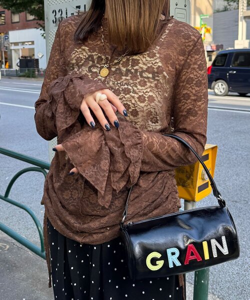 CIAOPANIC(チャオパニック)の「袖ティアードシャーリングレーストップス(Tシャツ/カットソー・レディース・オフホワイト/ブラック/アイボリー/ブラウン・ONE SIZE)」の15枚目の写真