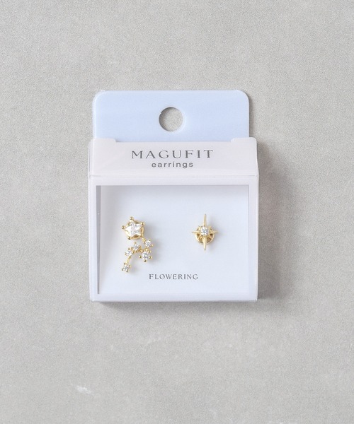 Flowering(フラワーリング)の「【MAGUFIT】星座×ダイヤ風/マグネットイヤリング(イヤリング・レディース・ゴールド系1/シルバー/シルバー系1/ゴールド・FREE)」の14枚目の写真