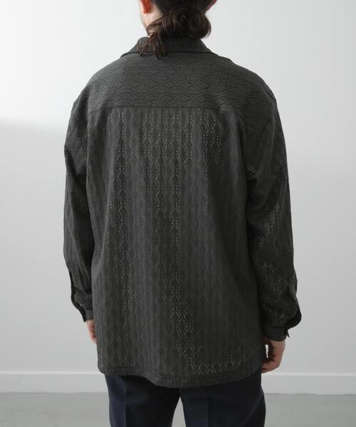ITEMS URBANRESEARCH(アイテムズ アーバンリサーチ)の「ジオメレースオープンカラーシャツ(シャツ/ブラウス・メンズ・ブラウン/オリーブ/ブラック・LARGE/MEDIUM)」の6枚目の写真
