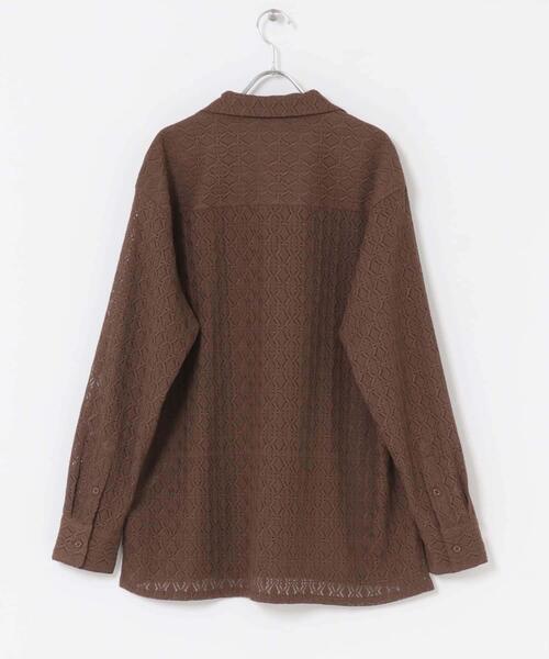 ITEMS URBANRESEARCH(アイテムズ アーバンリサーチ)の「ジオメレースオープンカラーシャツ(シャツ/ブラウス・メンズ・ブラウン/オリーブ/ブラック・LARGE/MEDIUM)」の16枚目の写真
