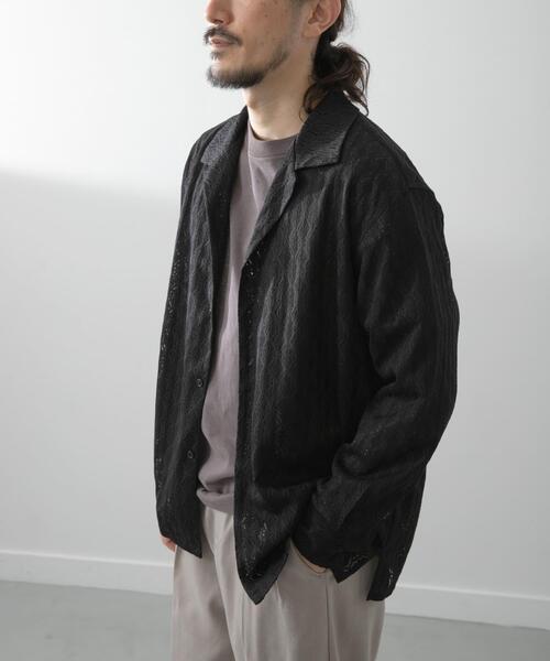 ITEMS URBANRESEARCH(アイテムズ アーバンリサーチ)の「ジオメレースオープンカラーシャツ(シャツ/ブラウス・メンズ・ブラウン/オリーブ/ブラック・LARGE/MEDIUM)」の20枚目の写真