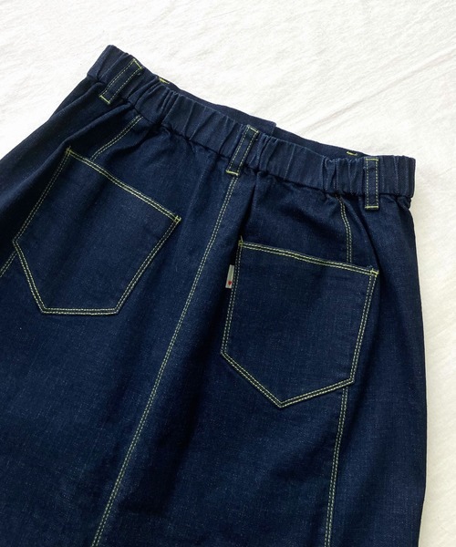 Q（キュー）の「マーメイドデニムロングスカート（デニムスカート・レディース・ネイビー/ブラック・MEDIUM）」の12枚目の写真