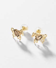 Jewel closet by L&Co.（ジュエルクローゼットバイエルアンドコー）の「K10 馬 ホース カラーストーン ピアス（ピアス（両耳用））」