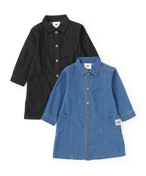petit main（プティマイン）の「【Lee】デニムワンピース（シャツワンピース・キッズ・サックスブルー/チャコール・100cm/120cm/130cm/110cm/80ｃｍ/90cm）」の18枚目の写真