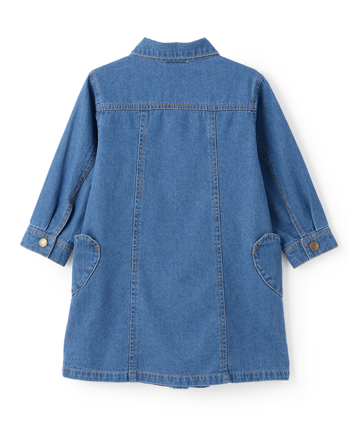 petit main（プティマイン）の「【Lee】デニムワンピース（シャツワンピース・キッズ・サックスブルー/チャコール・100cm/120cm/130cm/110cm/80ｃｍ/90cm）」の12枚目の写真