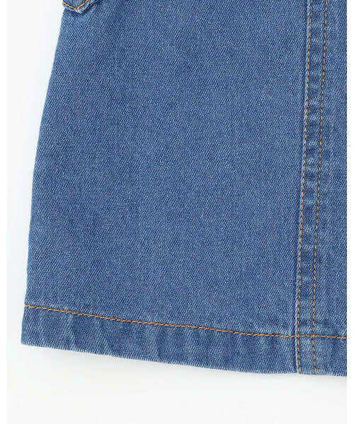 petit main（プティマイン）の「【Lee】デニムワンピース（シャツワンピース・キッズ・サックスブルー/チャコール・100cm/120cm/130cm/110cm/80ｃｍ/90cm）」の9枚目の写真