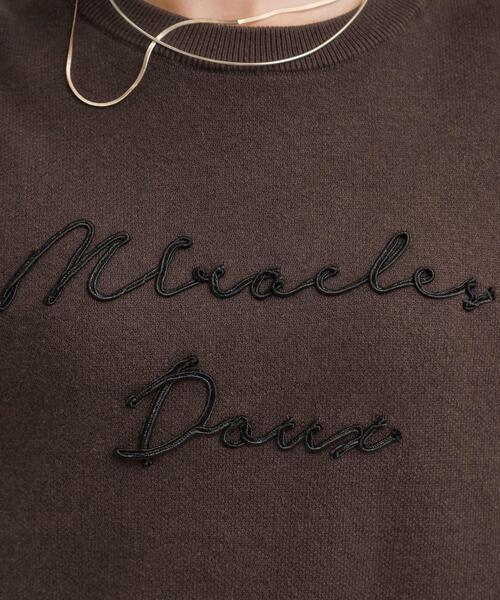 SHOO・LA・RUE（シューラルー）の「【洗濯機可/ちくちくしにくい】大人のための スウェットライク刺繍ロゴニット（ニット/セーター・レディース・ネイビー/グレー/ブラウン系その他/アイボリー・04/03/02/01）」の21枚目の写真