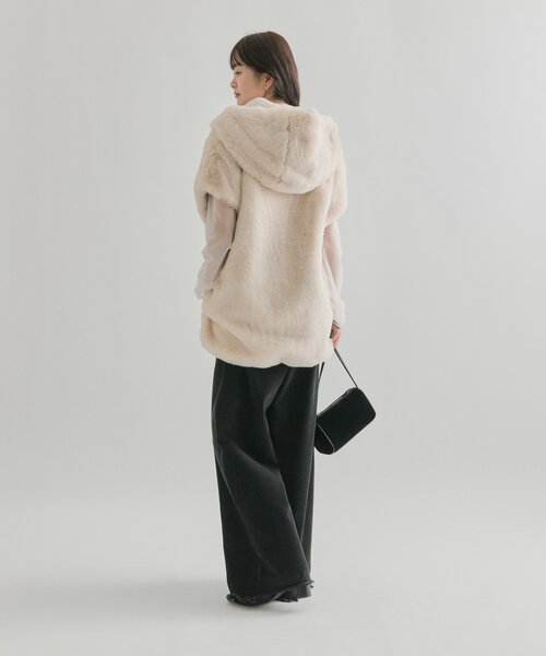 mystic（ミスティック）の「フーディーファーベスト（ベスト・レディース・ブラウン/アイボリー・FREE）」の20枚目の写真