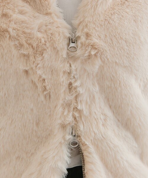 mystic（ミスティック）の「フーディーファーベスト（ベスト・レディース・ブラウン/アイボリー・FREE）」の14枚目の写真