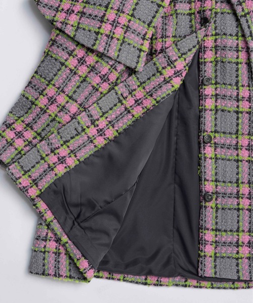 MAISON SPECIAL（メゾンスペシャル）の「Color Check 2Way Cape Coat / カラーチェック2WAYケープコート（その他アウター・レディース・ブルー/ピンク・FREE）」の15枚目の写真