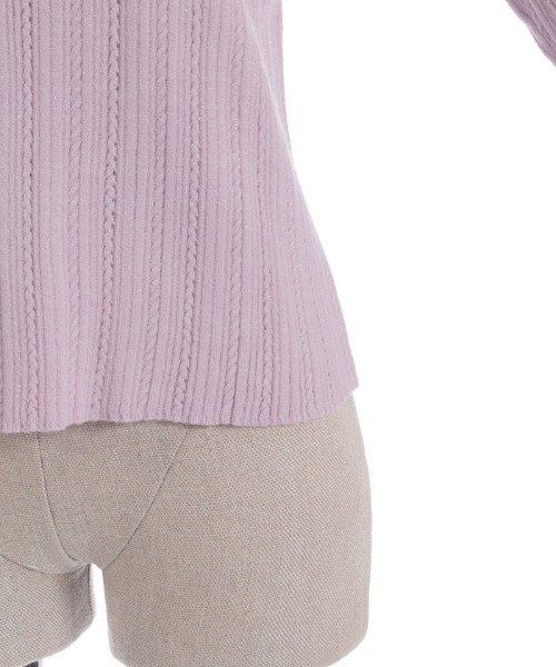 axes femme POETIQUE（アクシーズファムポエティック）の「前後２ｗａｙラメニットＰＯ（ニット/セーター・レディース・キナリ/ピンク/グレー/イエロー・MEDIUM）」の11枚目の写真