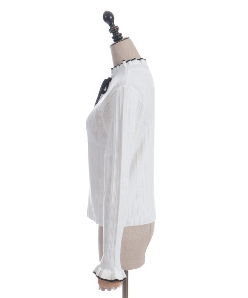 axes femme POETIQUE（アクシーズファムポエティック）の「前後２ｗａｙラメニットＰＯ（ニット/セーター・レディース・キナリ/ピンク/グレー/イエロー・MEDIUM）」の17枚目の写真