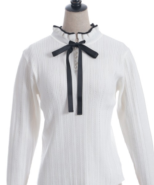 axes femme POETIQUE（アクシーズファムポエティック）の「前後２ｗａｙラメニットＰＯ（ニット/セーター・レディース・キナリ/ピンク/グレー/イエロー・MEDIUM）」の19枚目の写真