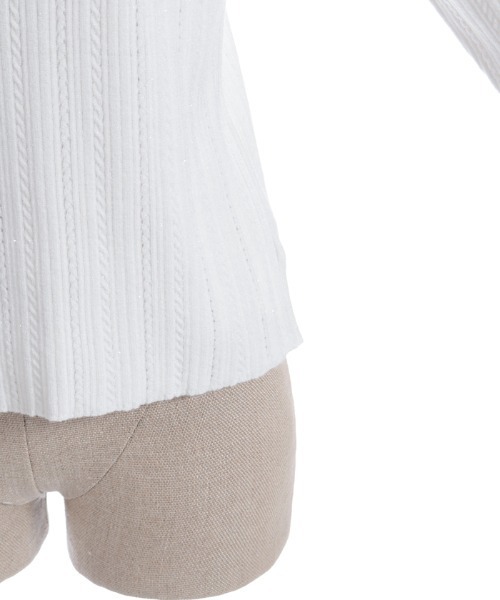 axes femme POETIQUE（アクシーズファムポエティック）の「前後２ｗａｙラメニットＰＯ（ニット/セーター・レディース・キナリ/ピンク/グレー/イエロー・MEDIUM）」の14枚目の写真