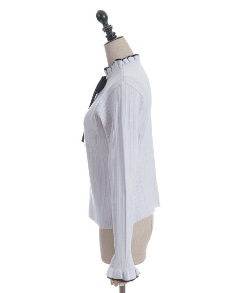 axes femme POETIQUE（アクシーズファムポエティック）の「前後２ｗａｙラメニットＰＯ（ニット/セーター・レディース・キナリ/ピンク/グレー/イエロー・MEDIUM）」の20枚目の写真