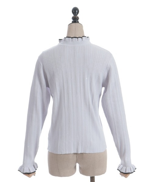 axes femme POETIQUE（アクシーズファムポエティック）の「前後２ｗａｙラメニットＰＯ（ニット/セーター・レディース・キナリ/ピンク/グレー/イエロー・MEDIUM）」の21枚目の写真