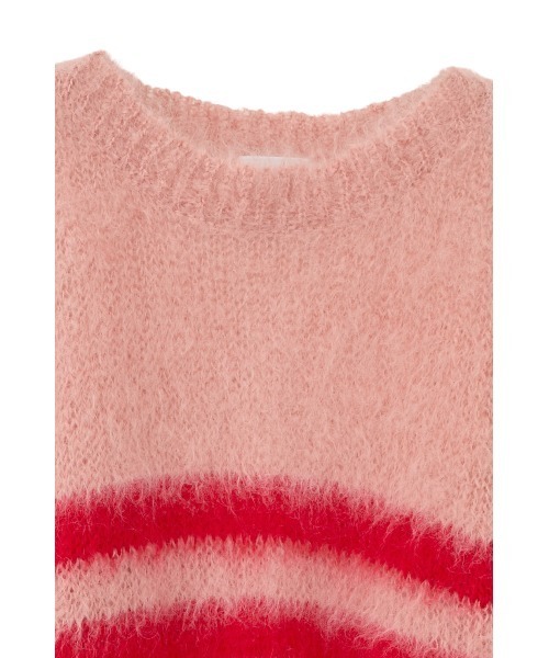 CLANE x FRGMT BORDER MOHAIR KNIT TOPS（ニット/セーター）｜CLANE
