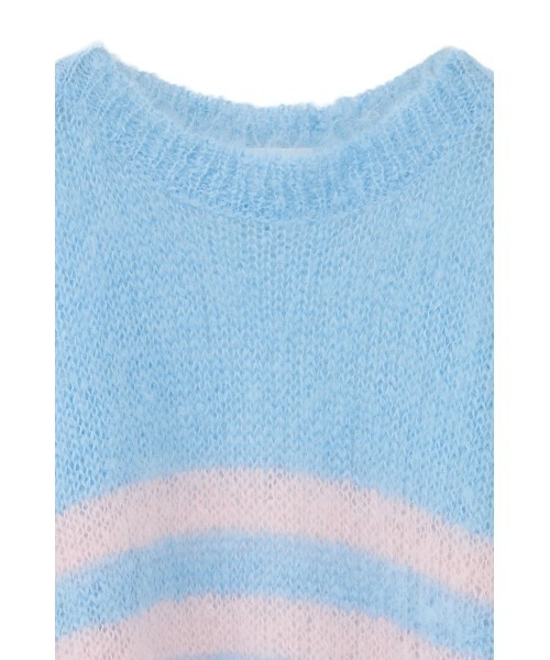 CLANE x FRGMT BORDER MOHAIR KNIT TOPS（ニット/セーター）｜CLANE