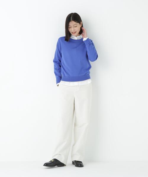 human woman(ヒューマンウーマン)の「◆【5サイズ展開】リクライドクロスセミワイドパンツ(その他パンツ・レディース・ブラウン/ホワイト/ネイビー・SMALL/MEDIUM/X-SMALL/X-LARGE/LARGE)」の9枚目の写真