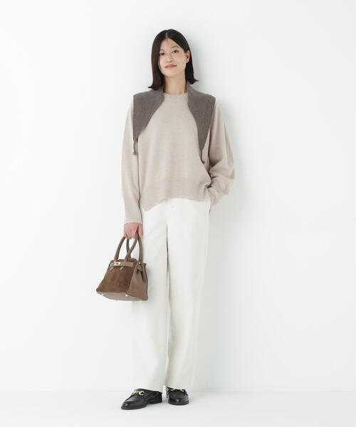 human woman(ヒューマンウーマン)の「◆【5サイズ展開】リクライドクロスセミワイドパンツ(その他パンツ・レディース・ブラウン/ホワイト/ネイビー・SMALL/MEDIUM/X-SMALL/X-LARGE/LARGE)」の11枚目の写真