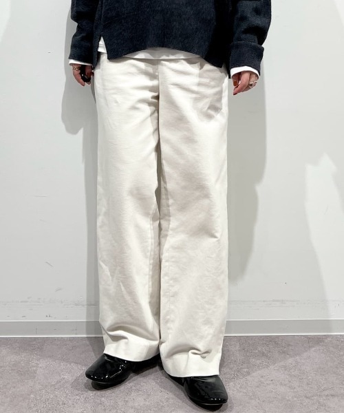 human woman(ヒューマンウーマン)の「◆【5サイズ展開】リクライドクロスセミワイドパンツ(その他パンツ・レディース・ブラウン/ホワイト/ネイビー・SMALL/MEDIUM/X-SMALL/X-LARGE/LARGE)」の7枚目の写真