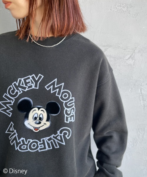 JEANS FACTORY Clothes（ジーンズファクトリークローズ）の「[JEANS FACTORY CLOTHES/ジーンズファクトリークローズ]  MICKEY MOUSE / ダメージキャラクタースウェット / ディズニー（スウェット・レディース・ブラック・M/L/S）」の20枚目の写真