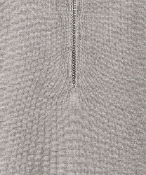 ハイブリッド ウール ジップ クルーネック ニット（ニット/セーター