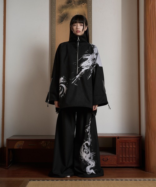 スモークプリントバギースラックス/SETUP対応（スラックス）｜狐独