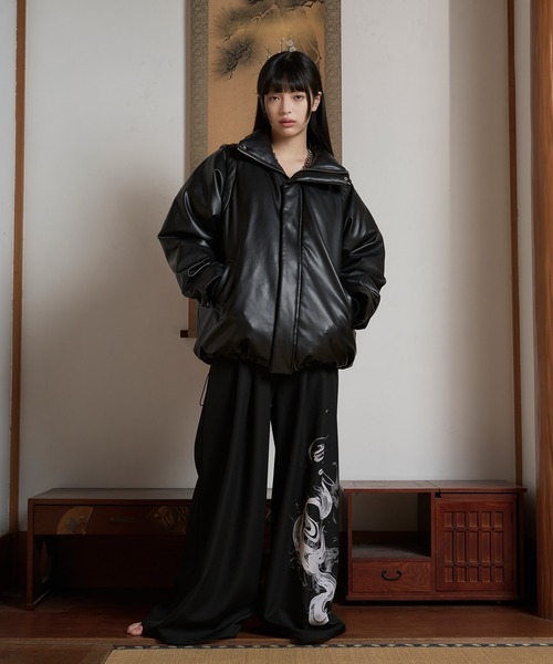 スモークプリントバギースラックス/SETUP対応（スラックス）｜狐独