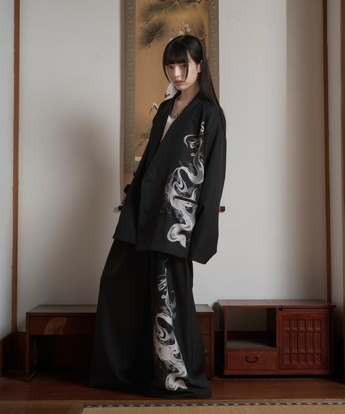 スモークプリントバギースラックス/SETUP対応（スラックス）｜狐独