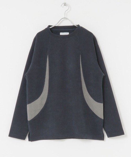 SENSE OF PLACE by URBAN RESEARCH（センスオブプレイスバイアーバンリサーチ）の「ヘビーサーマルパターンロングTシャツ（Tシャツ/カットソー・メンズ・アイボリー/ネイビー/ブラウン・MEDIUM/LARGE）」の3枚目の写真