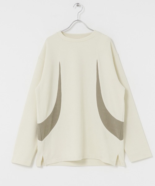 SENSE OF PLACE by URBAN RESEARCH（センスオブプレイスバイアーバンリサーチ）の「ヘビーサーマルパターンロングTシャツ（Tシャツ/カットソー・メンズ・アイボリー/ネイビー/ブラウン・MEDIUM/LARGE）」の5枚目の写真