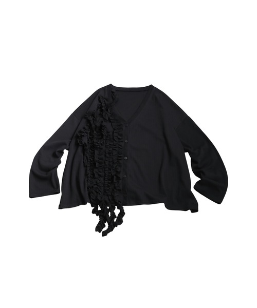 antiqua（アンティカ）の「フリルカーディガン（ニット/セーター・レディース・ブラック/グレー・ONESIZE）」の18枚目の写真