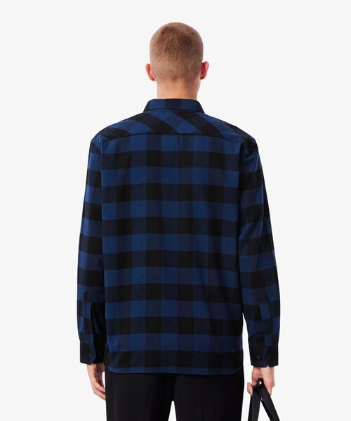 セール】オーバーサイズドコットンプレイド フランネルチェックシャツ