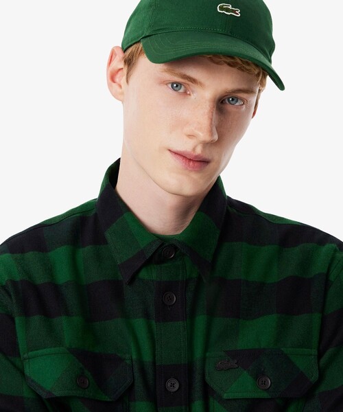 LACOSTE(ラコステ)の「オーバーサイズドコットンプレイド フランネルチェックシャツ(シャツ/ブラウス・メンズ・グリーン/ネイビー・38/39/40/41)」の8枚目の写真