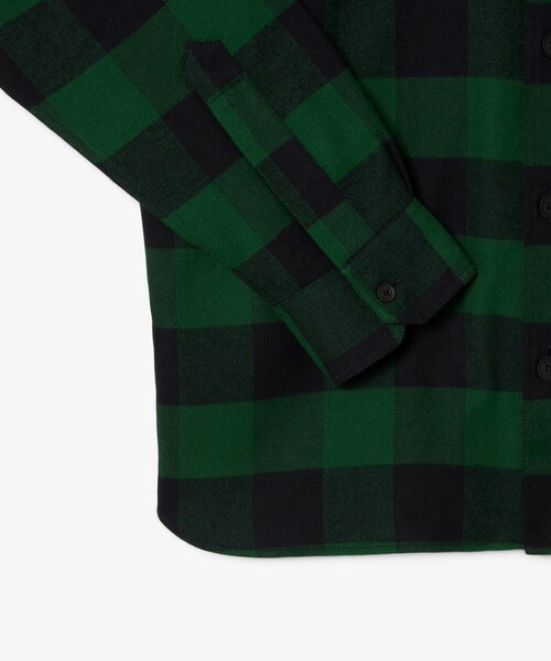 LACOSTE(ラコステ)の「オーバーサイズドコットンプレイド フランネルチェックシャツ(シャツ/ブラウス・メンズ・グリーン/ネイビー・38/39/40/41)」の11枚目の写真