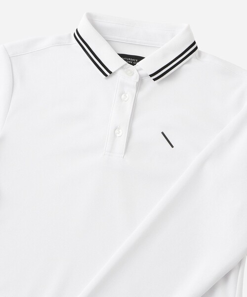 Saturdays Golf（サタデーズゴルフ）の「LS Polo Shirt | WOMEN（ポロシャツ・レディース・ブラック/ホワイト・M/S）」の5枚目の写真