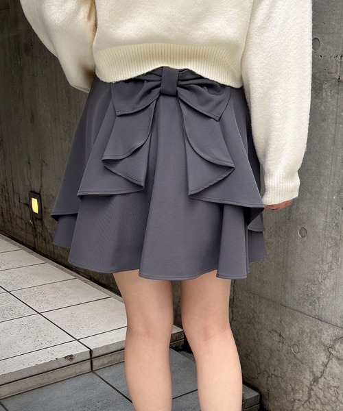 INGNI(イング)の「バックリボンフレアスカパン/A(スカート・レディース・グレー/ブラック/ボルドー・FREE)」の10枚目の写真