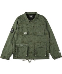 ウィンダンシー WINDu0026SEA 今期新品 ミリタリージャケット バックロゴ 日本人に似合うミリタリーに、WIND AND SEAのエッセンスをプラスした