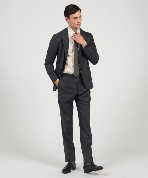 TAGLIATORE（タリアトーレ）の「【別注】TAGLIATORE ウールサキソニー シングルブレステッド2Bスーツ（スーツセット・メンズ・チャコールグレー/ネイビー・46/48/50/44/52）」の3枚目の写真