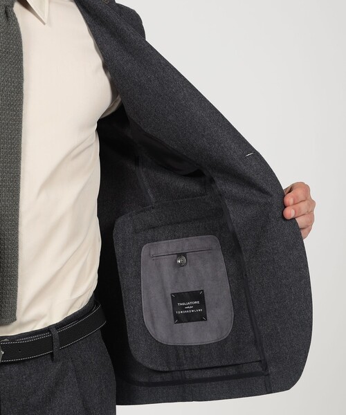 TAGLIATORE（タリアトーレ）の「【別注】TAGLIATORE ウールサキソニー シングルブレステッド2Bスーツ（スーツセット・メンズ・チャコールグレー/ネイビー・46/48/50/44/52）」の8枚目の写真