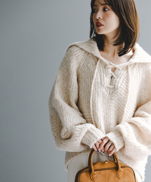 NOBLE別注》Venit/ヴェニット レースアップニット（ニット/セーター