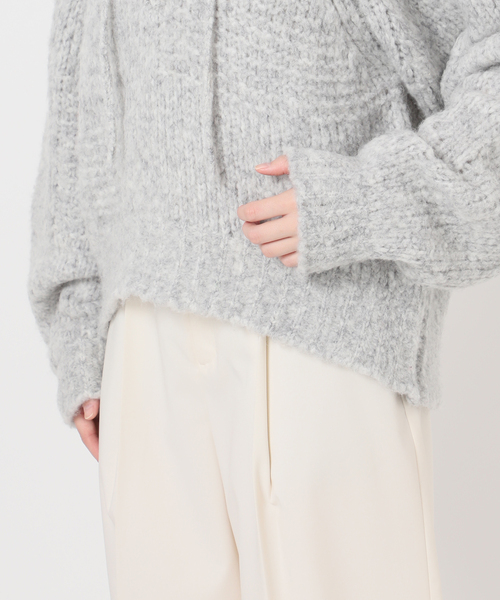 NOBLE 別注 Venit/ヴェニット レースアップニット グレー ノーブル NOBLE 《予約・NOBLE別注》Venit/ヴェニット レースアップ