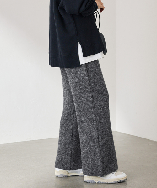 FRAMeWORK（フレームワーク）の「≪手洗い可≫ファーニットパンツ（その他パンツ・レディース・キャメル/チャコールグレー・38/36）」の3枚目の写真